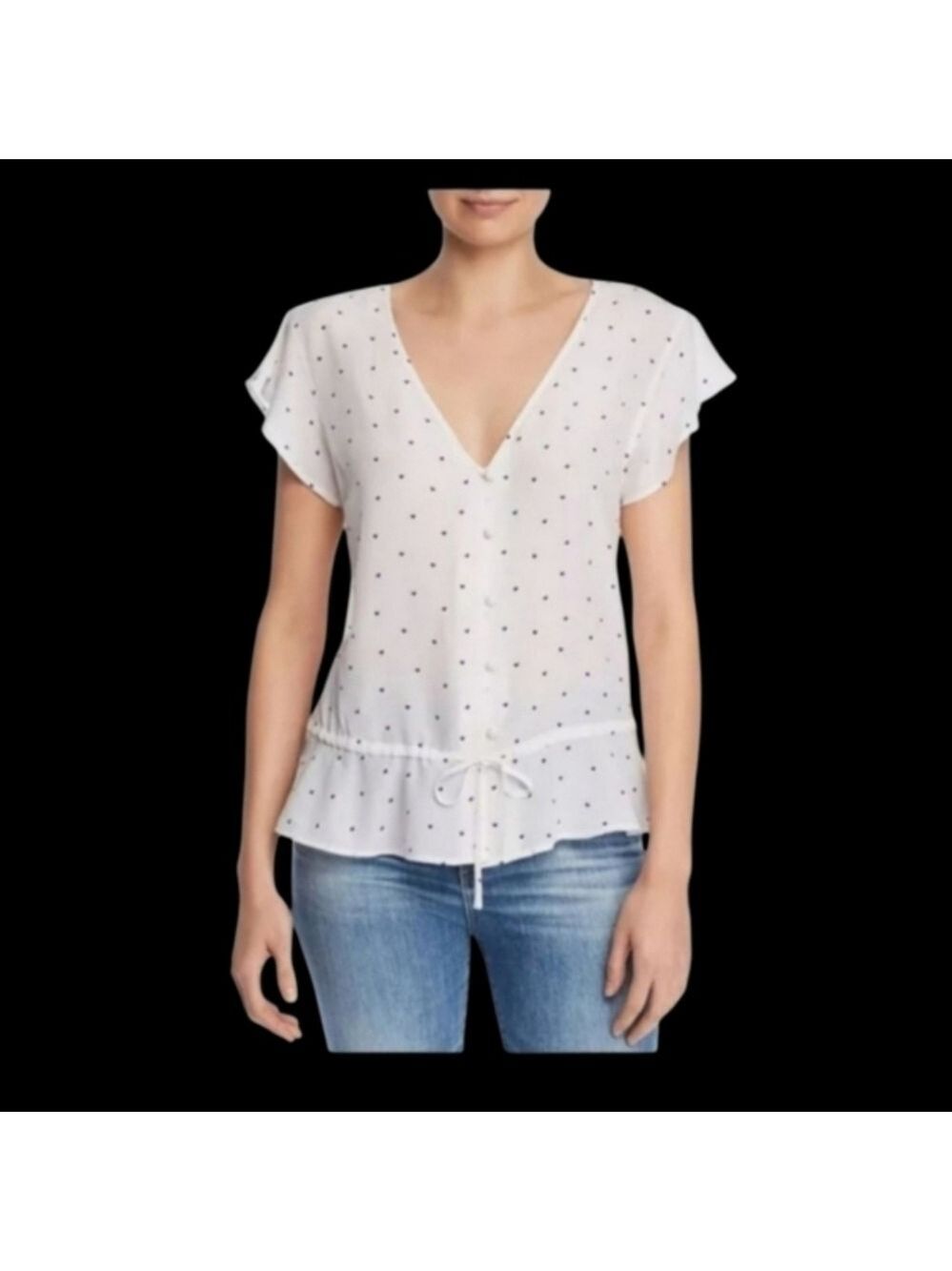 Rails White Blouse With Hearts Fairy XS Feminine - Picture 2 of 6